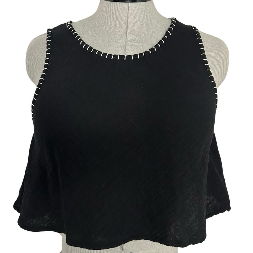 NWT Elan Contrast Stitch A Line Tank Top Size M